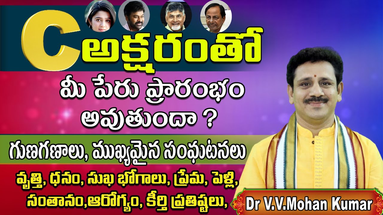 మీ పేరు C తో ప్రారంభం అవుతుందా మీ వ్యక్తిత్వం, గుణగణాలు ముఖ్యమైన సంఘటనలు || Name Start with C Letter