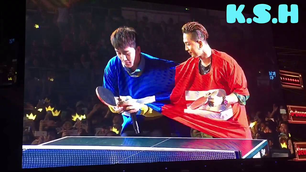 161002 BIGBANG PLAYING PINGPONG @ BIGBANG MADE [V.I.P] TOUR IN SINGAPORE