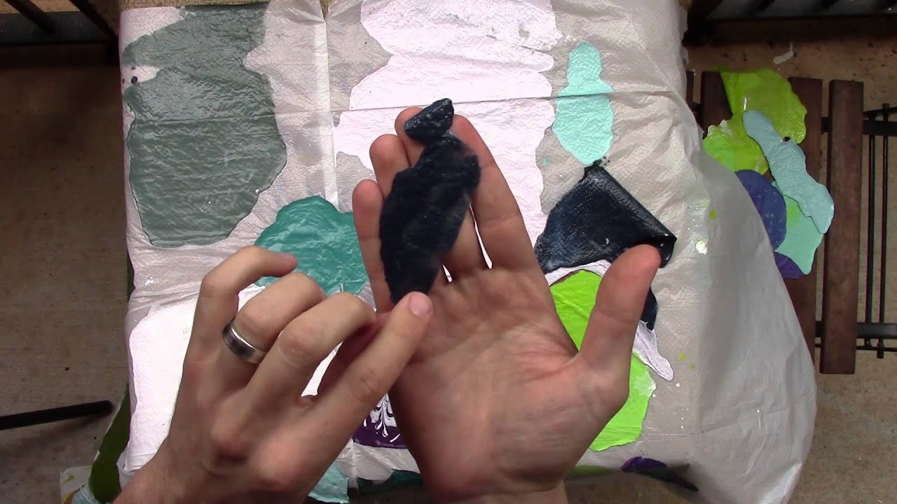 Peeling Acrylic Paint Skins