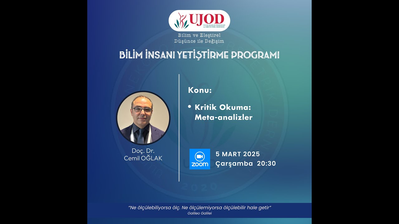 Ktirik Okuma: Meta-Analizler / Doç.Dr. Cemil Oğlak