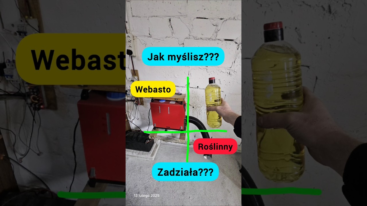 Webasto zadziała na oleju roślinnym? #kamtech #dewasto #ogrzewanie #ogrzewaniewarsztatu #warsztat