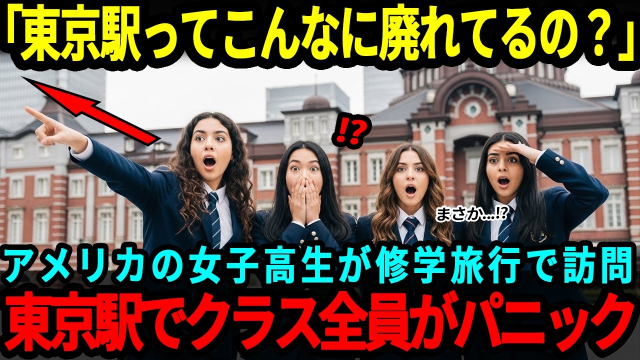 【海外の反応】「は！え？、これが東京駅なの！？」アメリカ女子高生が修学旅行で東京駅を見た直後、パニックになった理由