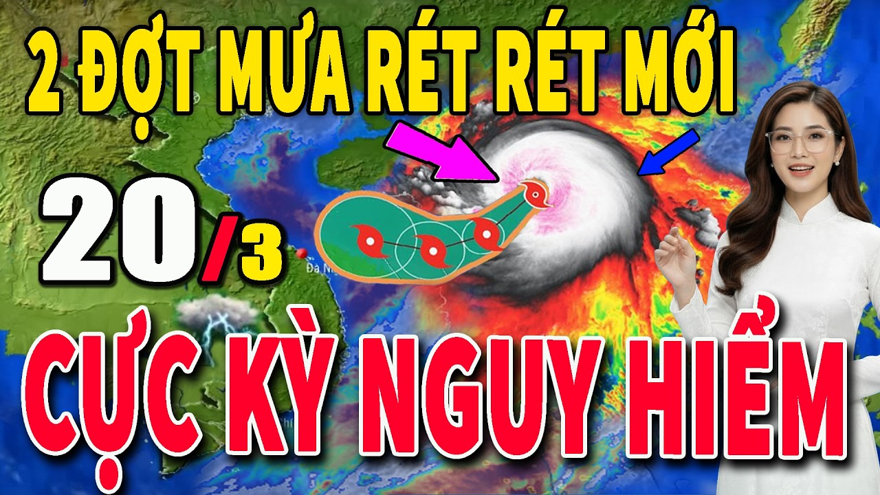 Tin bão Mới Nhất | Dự báo thời tiết hôm nay ngày mai 20/3 | dự báo thời tiết 3 ngày tới #thoitiet