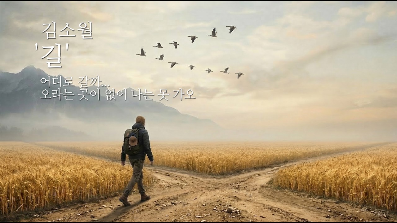 김소월 '길' | 인생의 길 위에서 #김소월 #시와음악 #힐링음악 # #한국시 #잔잔한음악