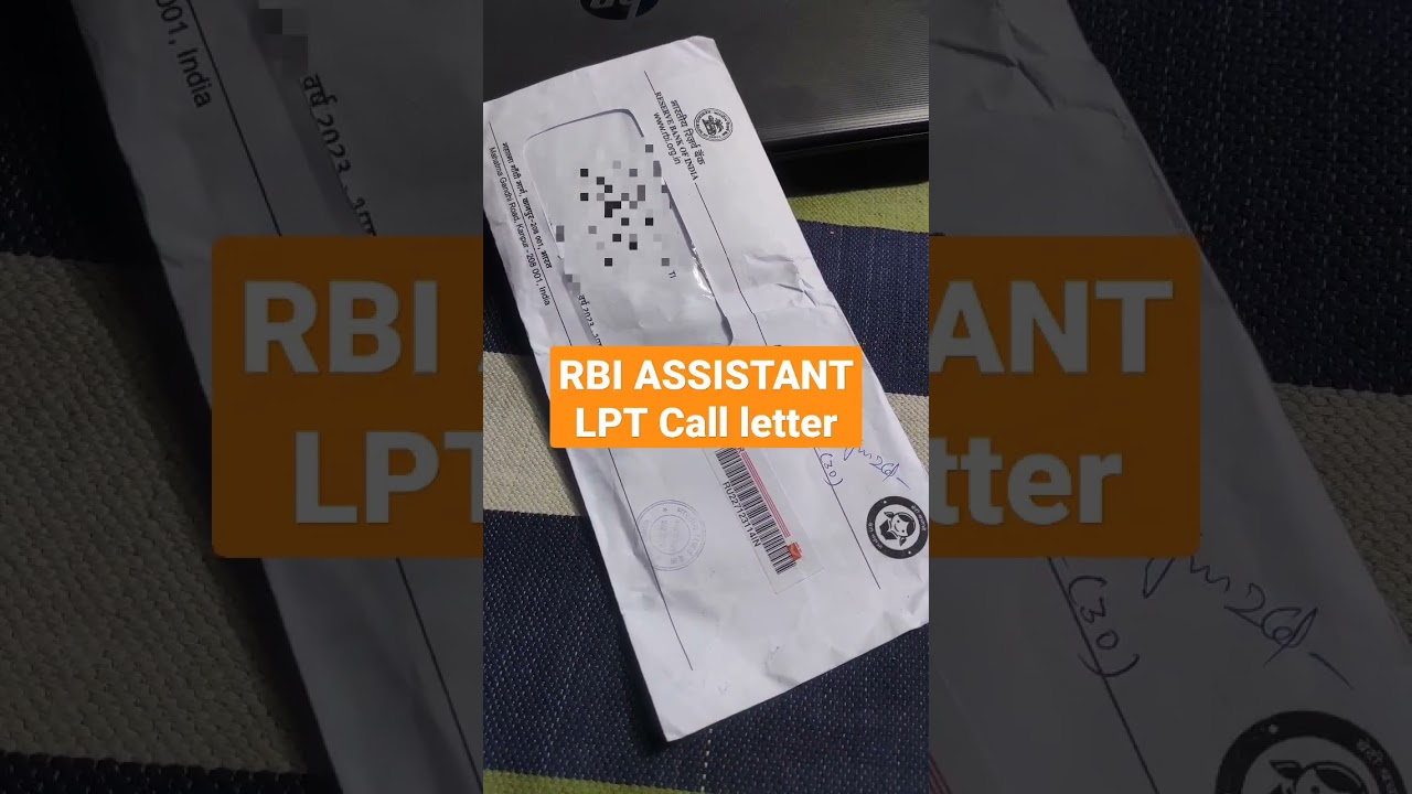 RBI Assistant LPT Call Letter | RBI Assistant Language Test #rbi #rbiassistant #ibps #sbi #ibpspo