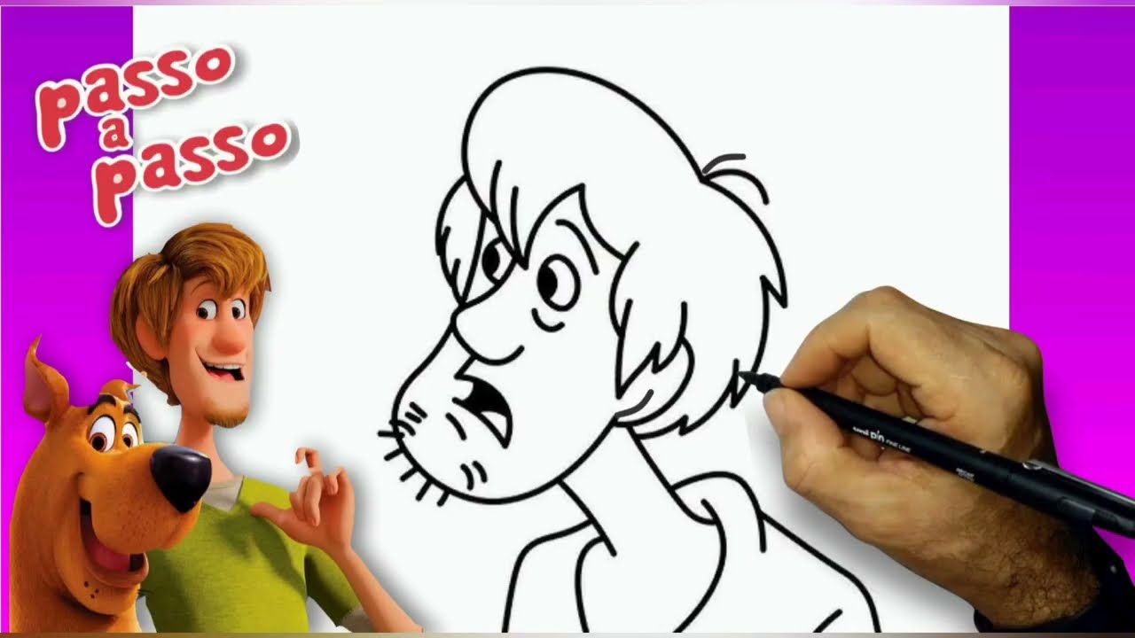 DESENHANDO SALSICHA do Scooby-Doo passo a passo
