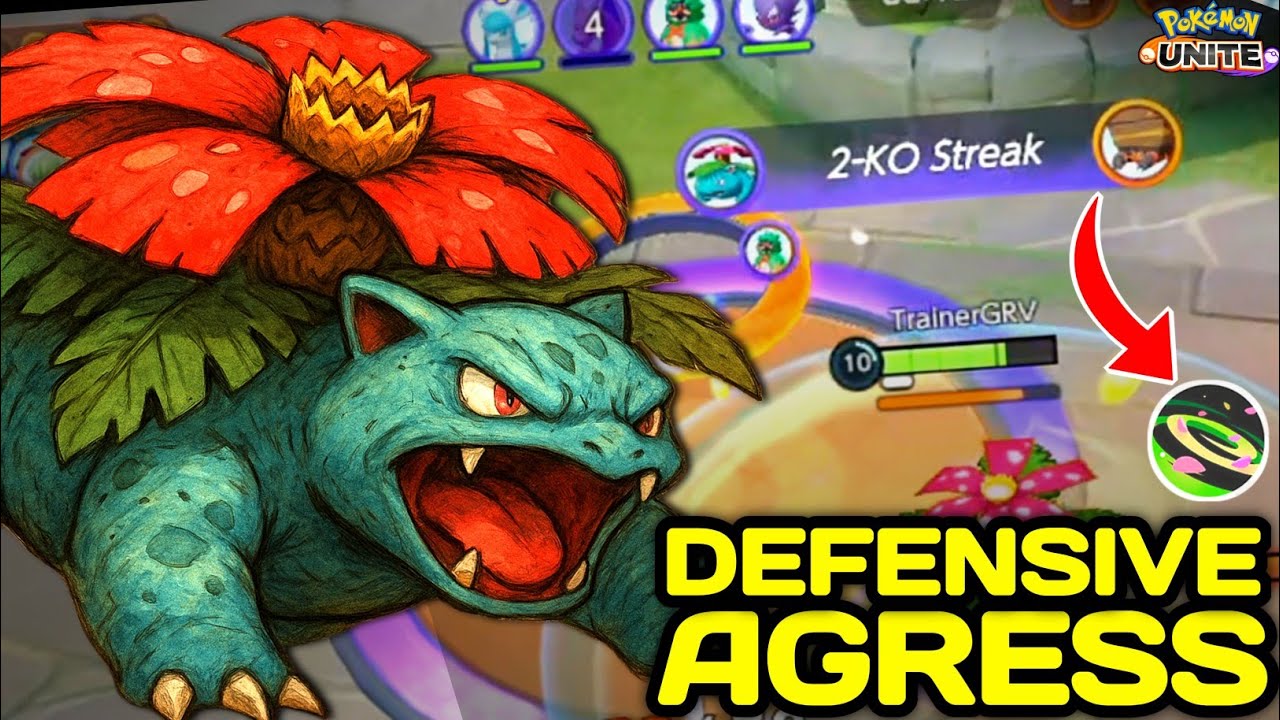 Petal Dance Venusaur Becomes totally Fearless with this Tank Build 😤 Pokemon Unite 
