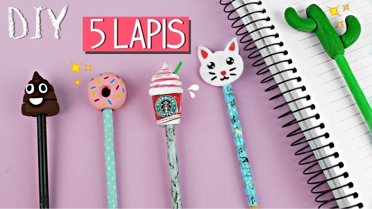 DIY: LÁPIS CUSTOMIZADOS - 5 IDEIAS INCRÍVEIS