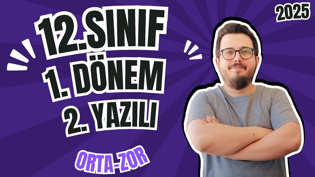 12.SINIF MATEMATİK 1.DÖNEM 2.YAZILI ORTA-ZOR | TAKTİK MATEMATİK| #yazılısınavsoruları  #yazılı