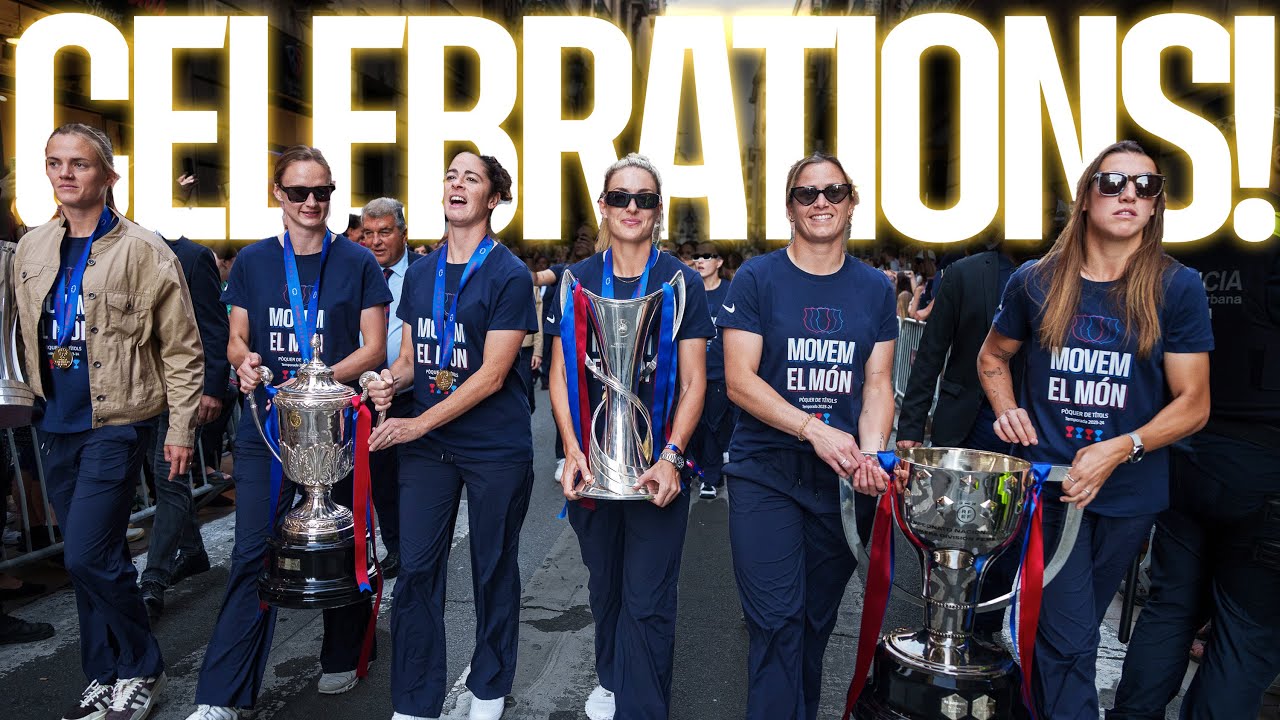 🔴 UEFA WOMEN'S CHAMPIONS LEAGUE CELEBRATION PARADE | FC BARCELONA ⚽🏆