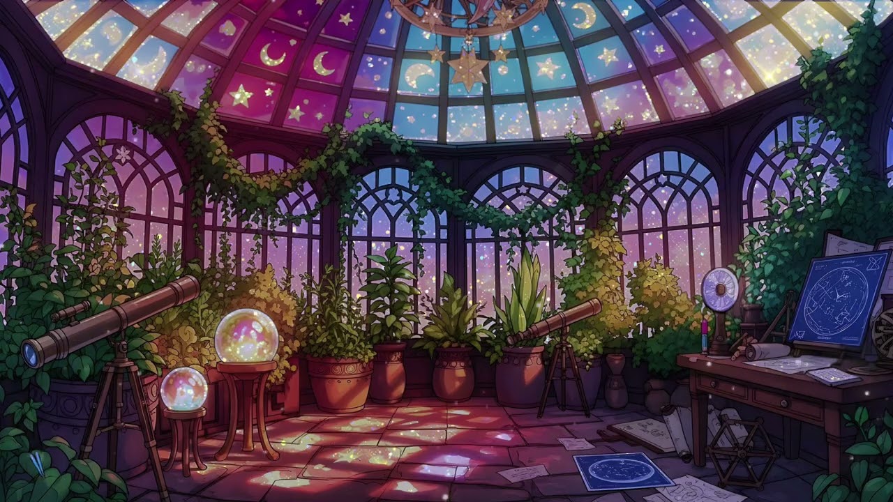 Astronomer’s Greenhouse ✨ Fantasy Lofi 📚 Cozy Lofi Reading and Study Music