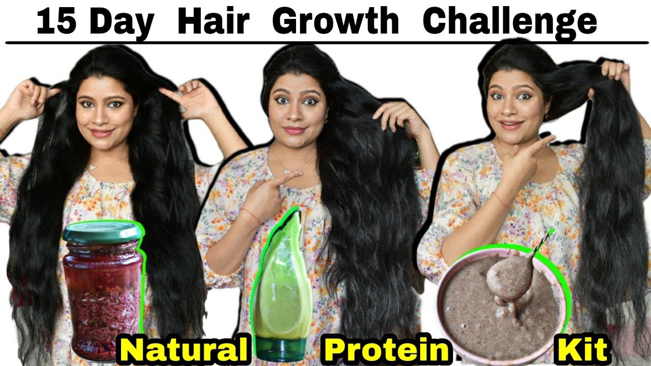 15 Days Hair Growth Challenge:Natural Protein Kit For Extreme Hair Growth, Thick, Long, Strong Hair