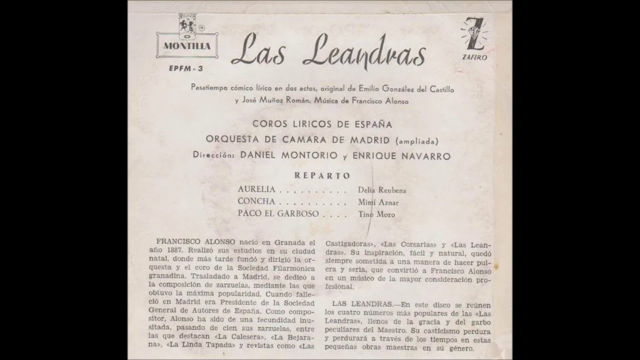 Delia Rubens - Pasacalle de los nardos (“Las Leandras”, 1958)