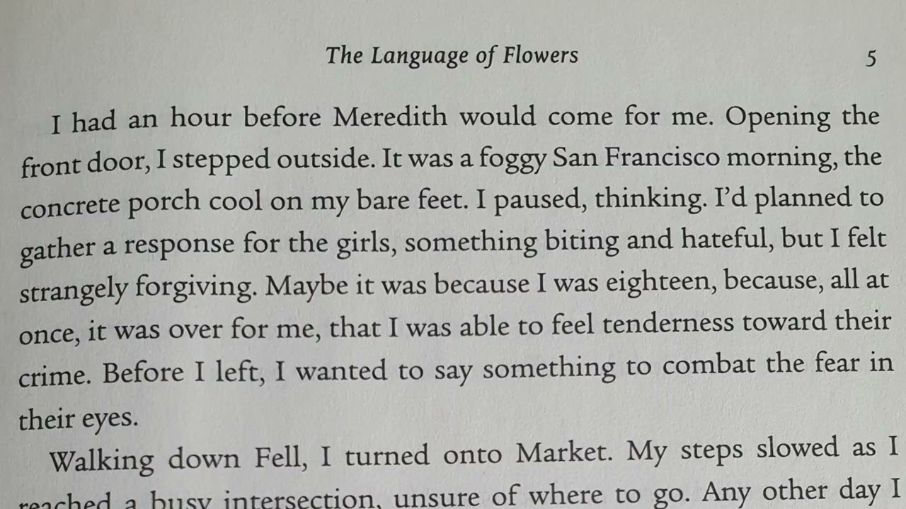 💐The Language of Flowers💐 (by Vanessa Diffenbaugh) - part 1 chapter 1