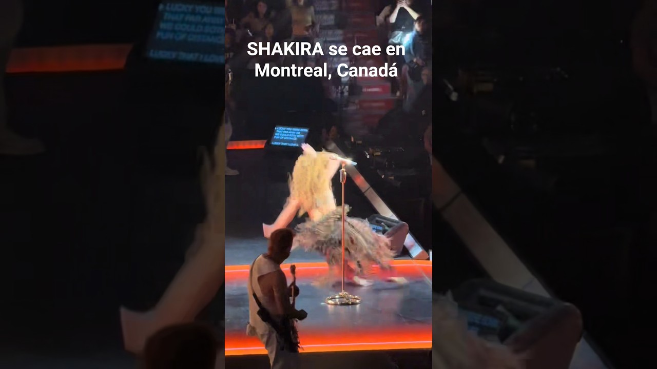 Shakira se cae en Montreal, Canada al cantar 