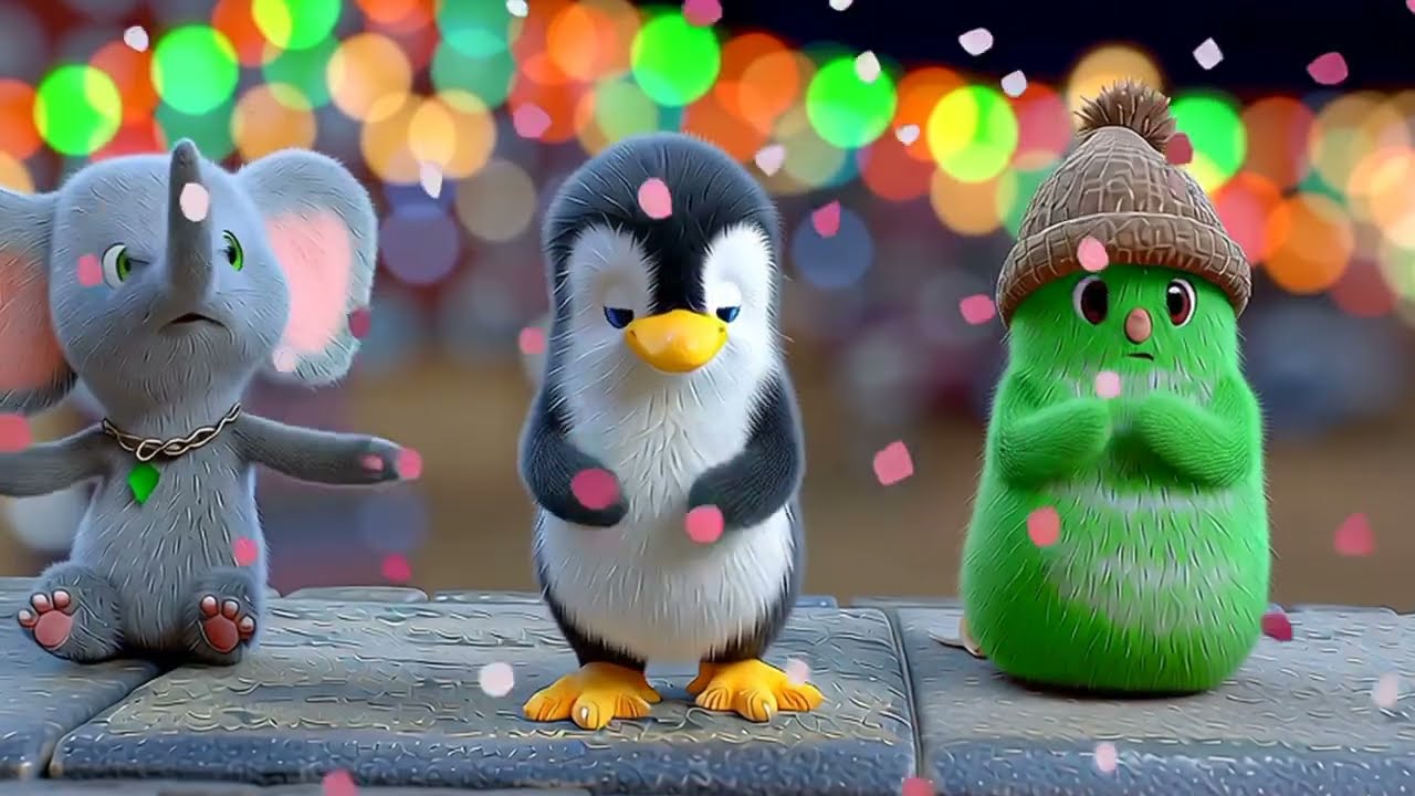 Bonjour, On y va! French Kids Song | Learn French with Cute Animals | 🇫🇷🐧🐘