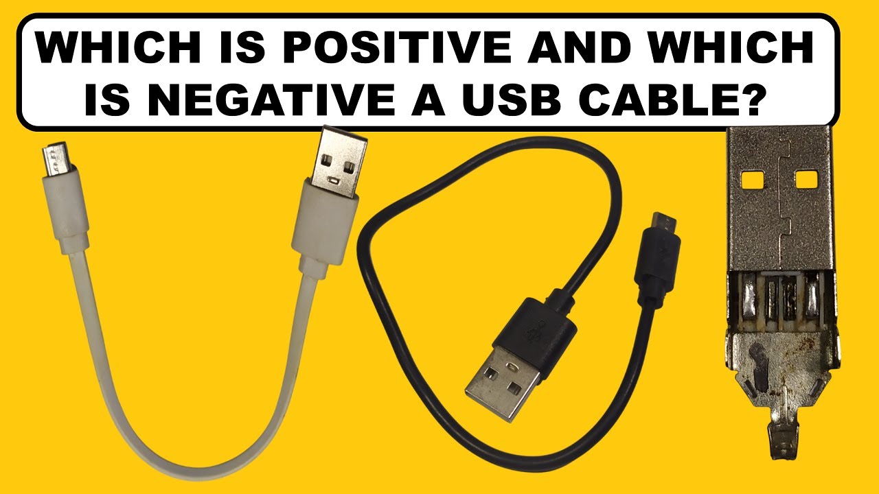 Как узнать, какой полюс в USB-кабеле положительный, а какой отрицательный?