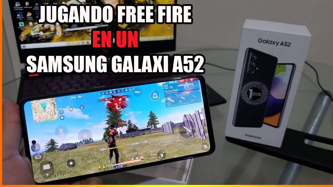 ASI ES JUGAR EN UN SAMSUNG A52 FREE FIRE// JUGANDO FREE FIRE EN UN GALAXY A52 ULTRA Y 60FPS