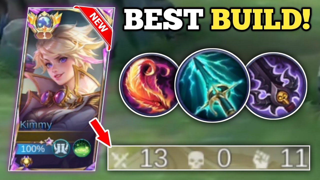 KIMMY 100% BROKEN BUILD TO RANK FAST IN NEW SEASON! (must try!👍) KIMMY BEST BUILD -MLBB
