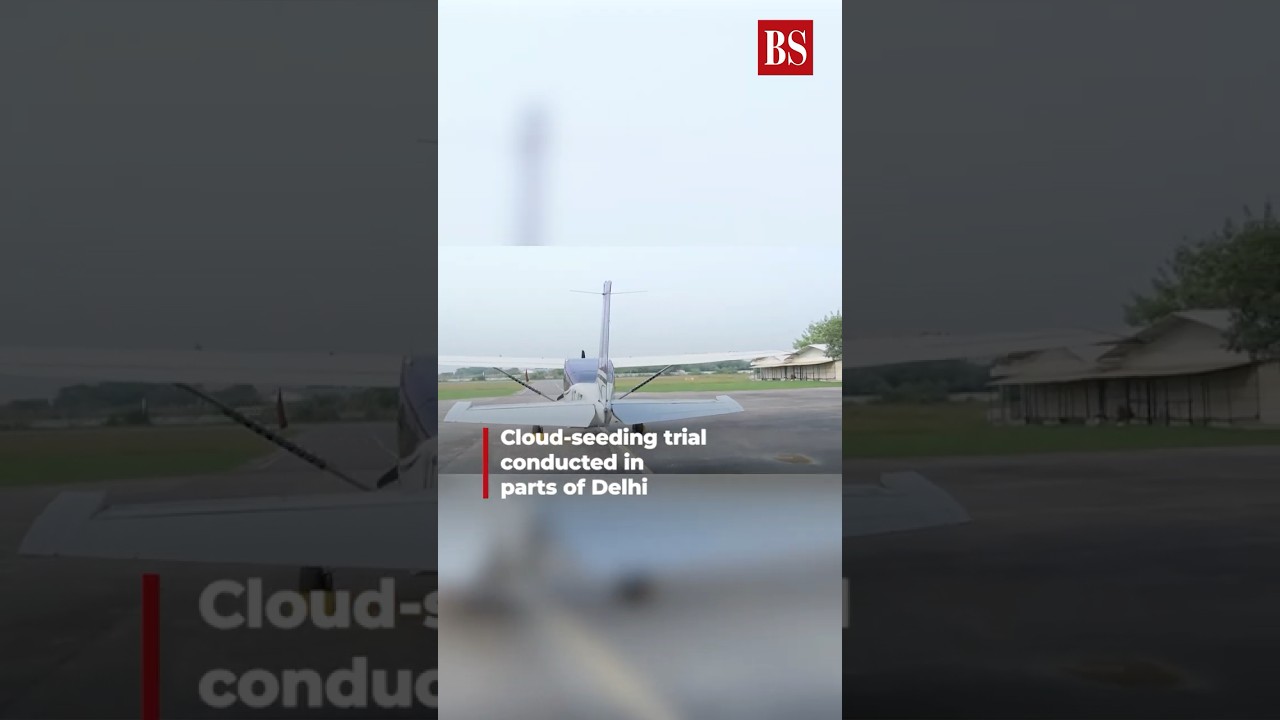 Video | Cloud-seeding trial conducted in parts of Delhi | Artificial rain | Delhi air pollution