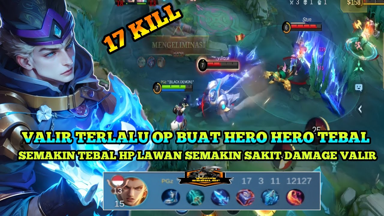 17 KILL . BEST BUILD VALIR TERSAKIT 2025. mobilelegends 