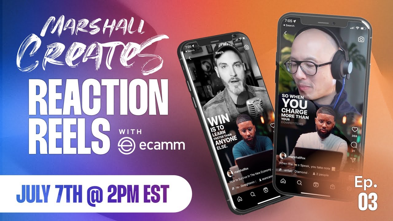 Marshall Creates Reaction Reels Using Ecamm Live