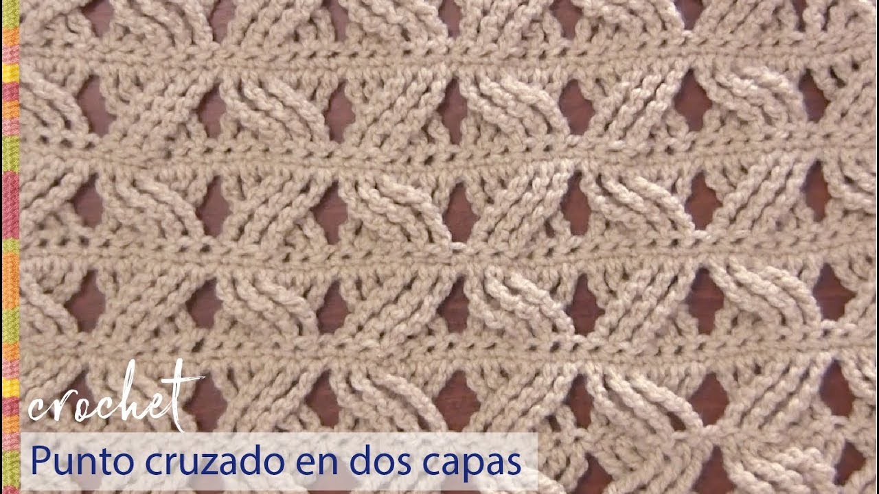 Punto cruzado en 2 capas tejido a crochet / Tejiendo Perú