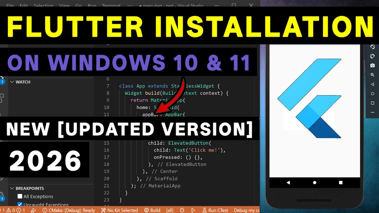 How to Install Flutter On Windows 10 & 11 [Latest Version] 2026 | Flutter Tutorial for Beginners