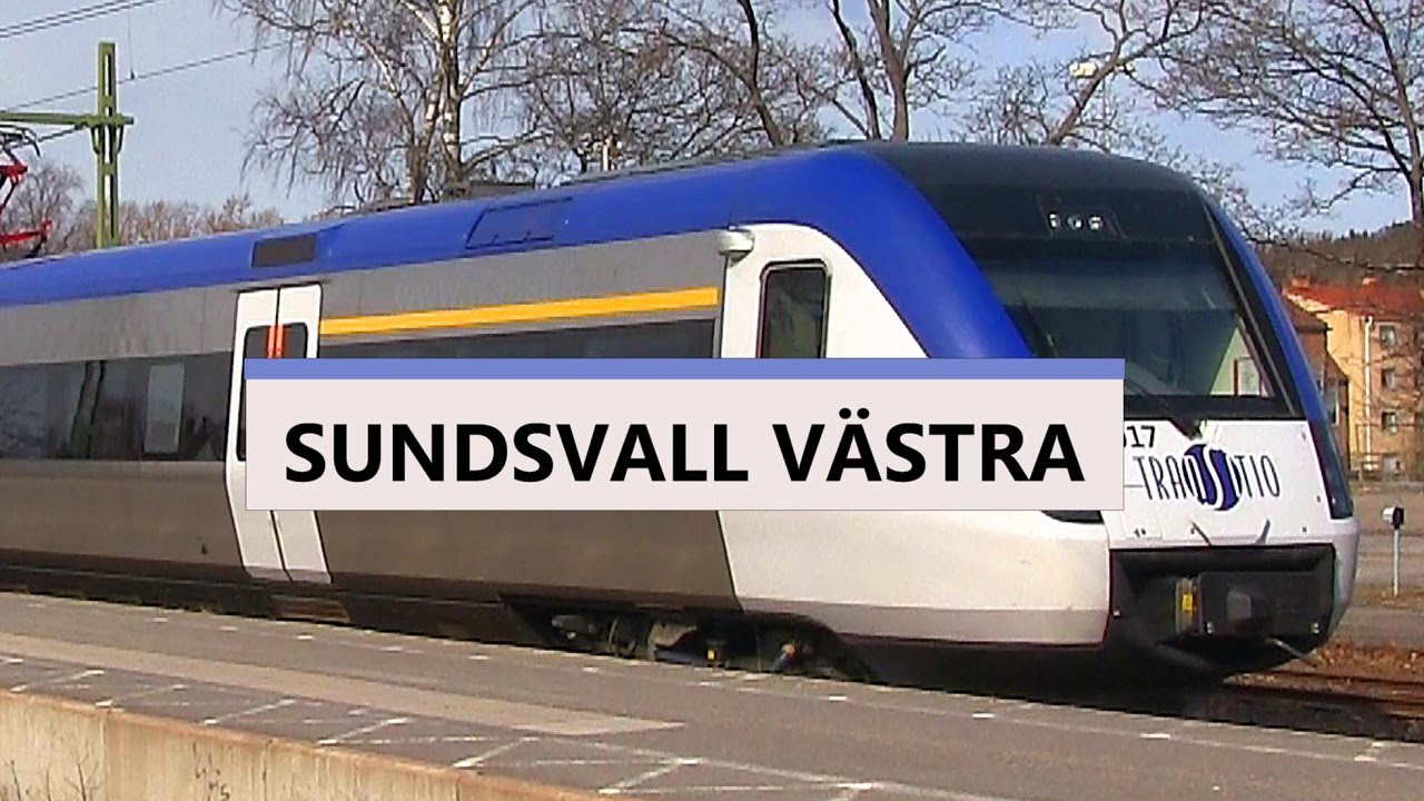 Sundsvall Västra Station med Norrtåg och X-trafik.