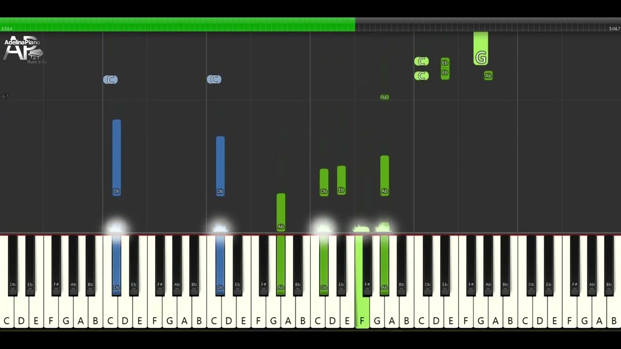 I Can't Make You Love Me | Adelina Piano synthesia tutorial