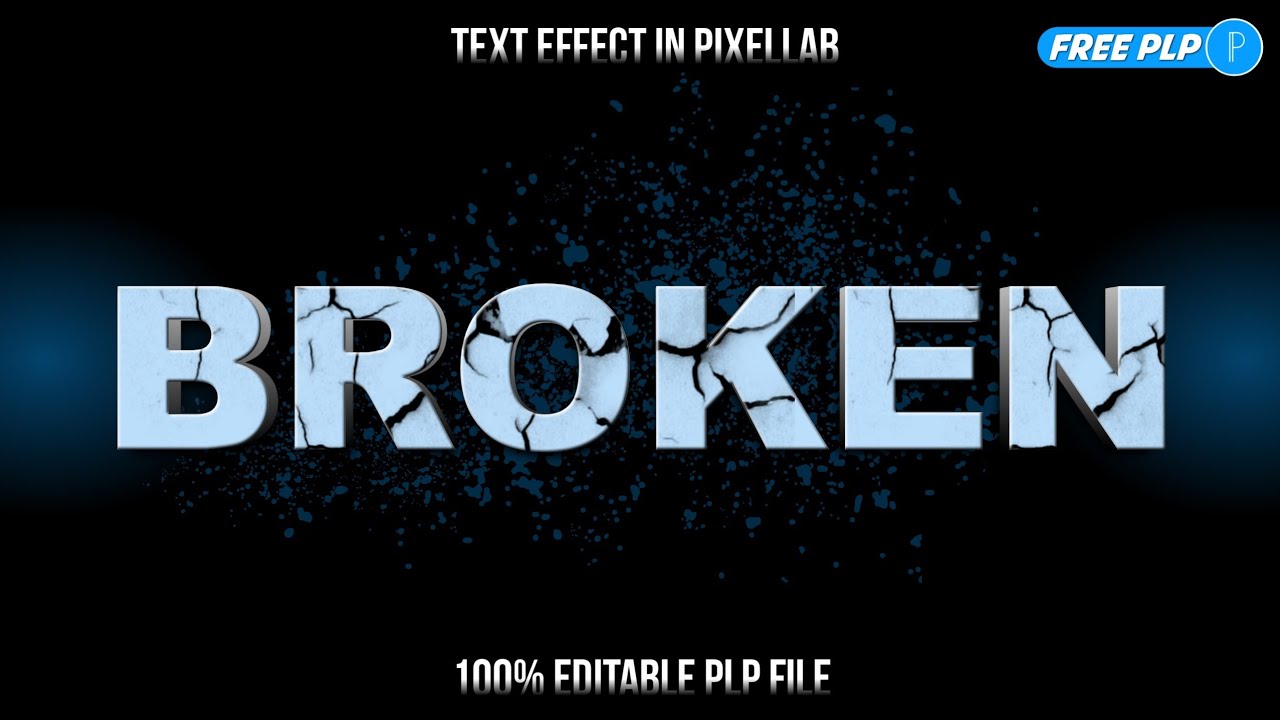 How To Create Broken Text Effect In PixelLab | ( With Free PLP File )