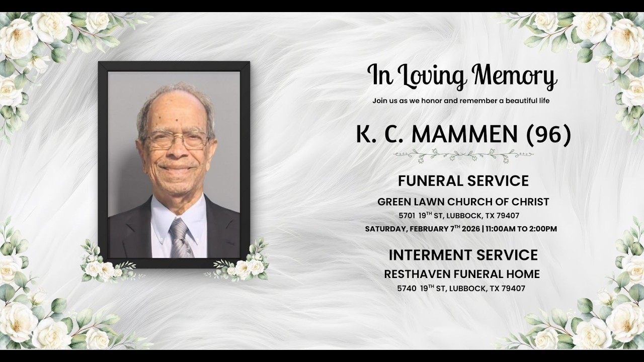 KC MAMMEN (96) HOMEGOING SERVICE  02/07/2026   |    LUBBOCK,TEXAS