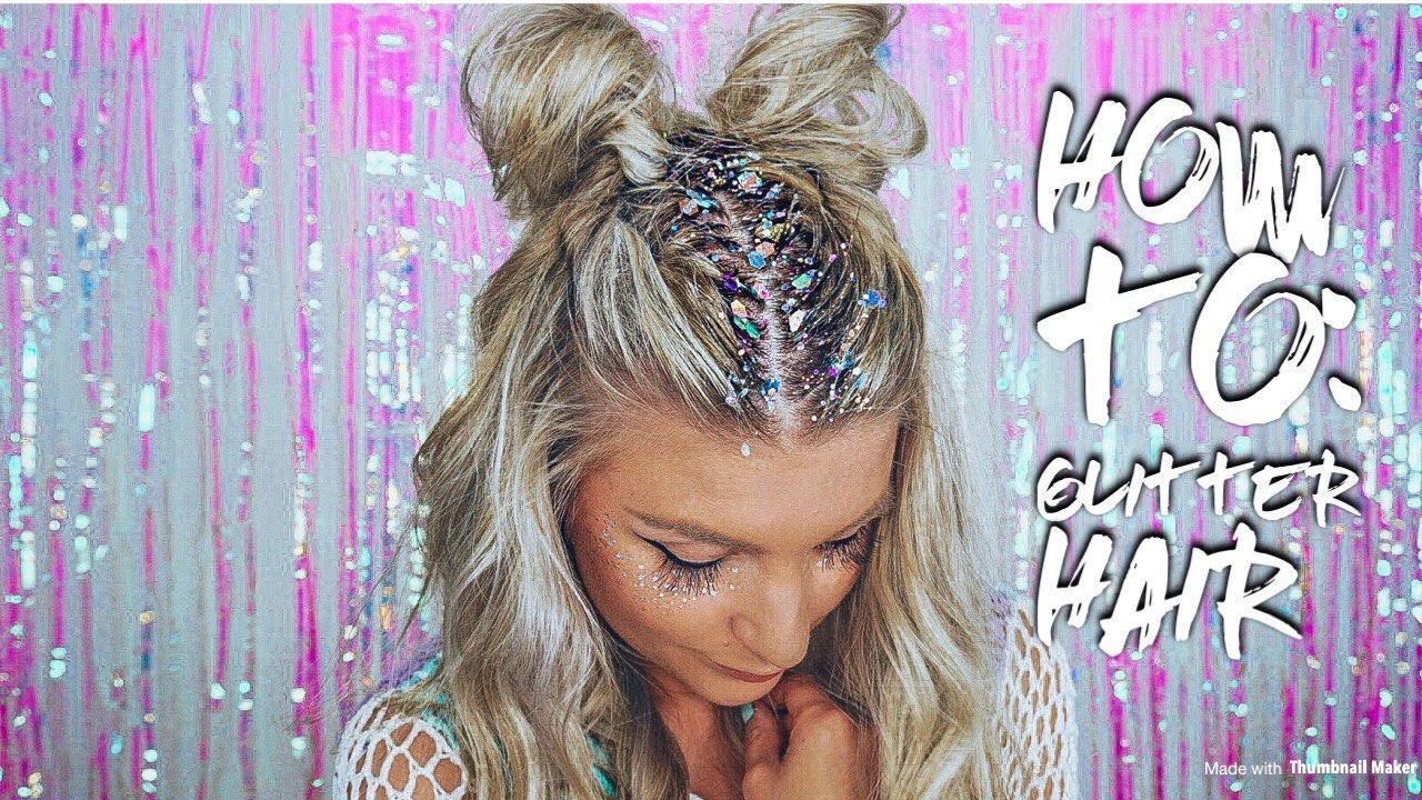 How to: Glitterhair + DIY Hairglitter II Coachella Festival Inspired Hair with Glitterroots