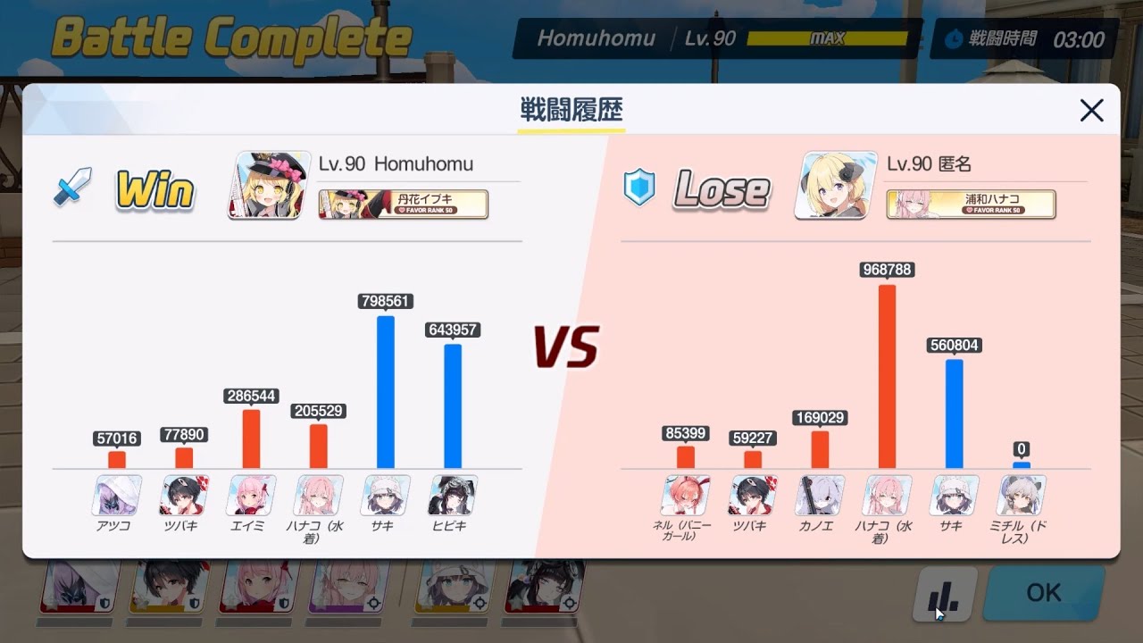 [ブルアカ][新S10][公主 椿 艾米 水花 + 咲 響 進攻VS防守 紅兔 椿 庚 水花 + 禮滿 咲!][53][戦術対抗戦-市街戦]