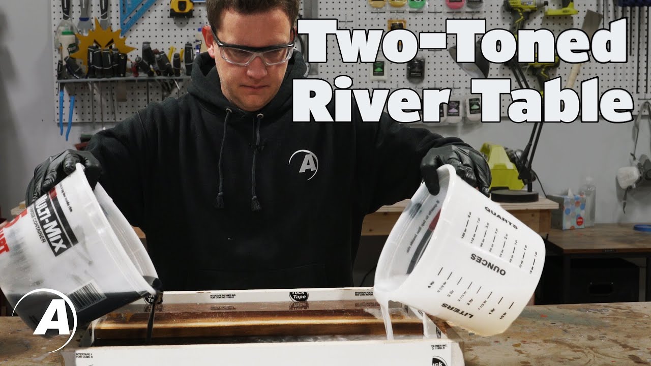 How To Pour a Two-Colored Epoxy Resin River Table | Alumilite