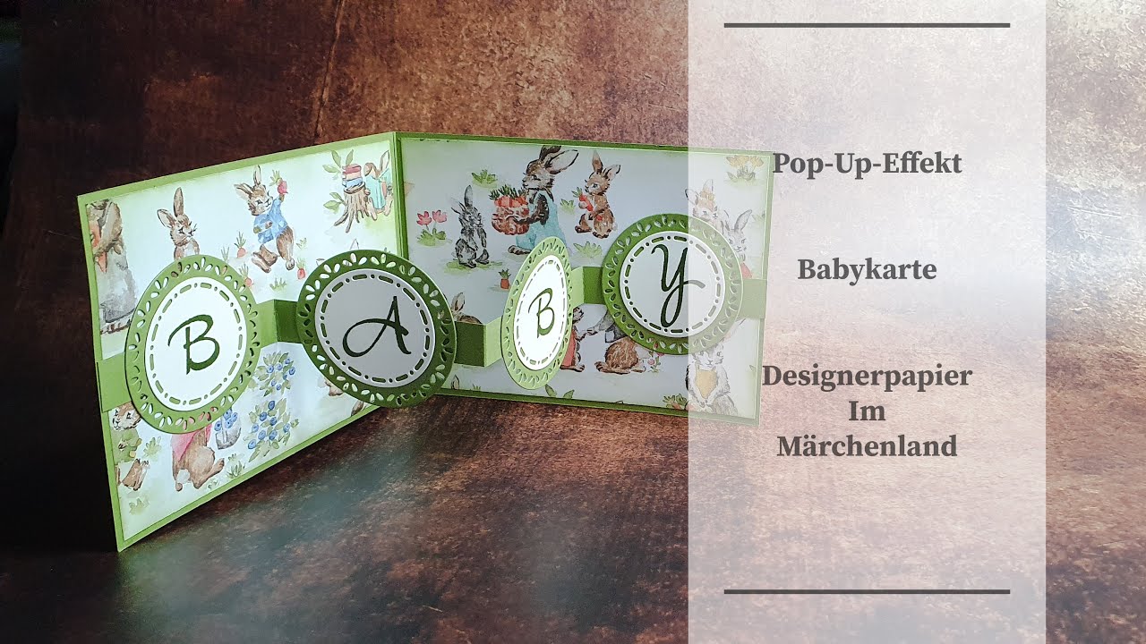 Babykarte, aber auch für andere Gelegenheiten, Pop-Up-Effekt, Stampin Up