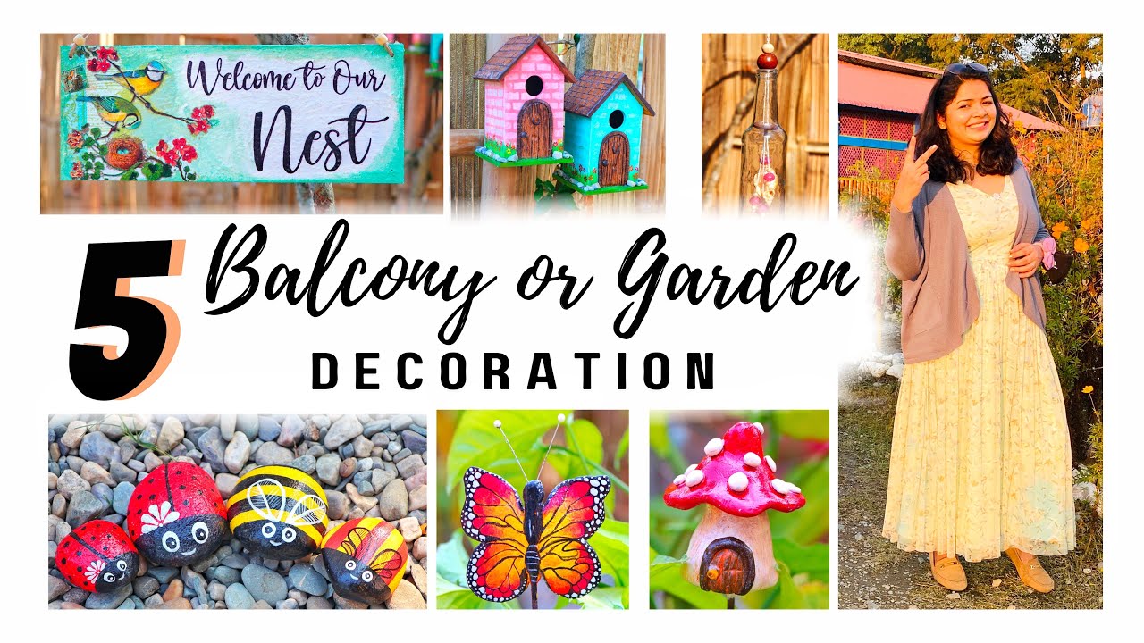 5 Amazing Balcony or Garden Decoration || Garden DIY 🌱 || Balcony Decorating Ideas ||DIYwithKANCHAN