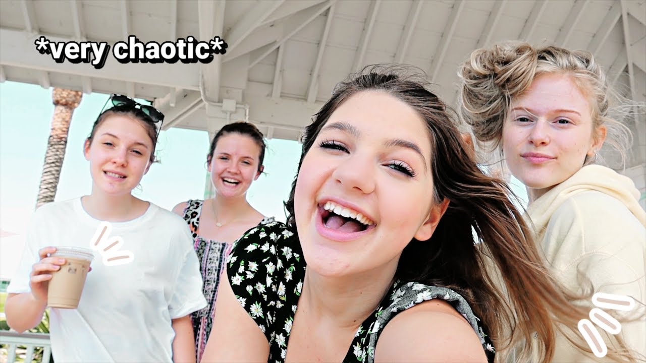 Teenage girls go to the beach *chaos*