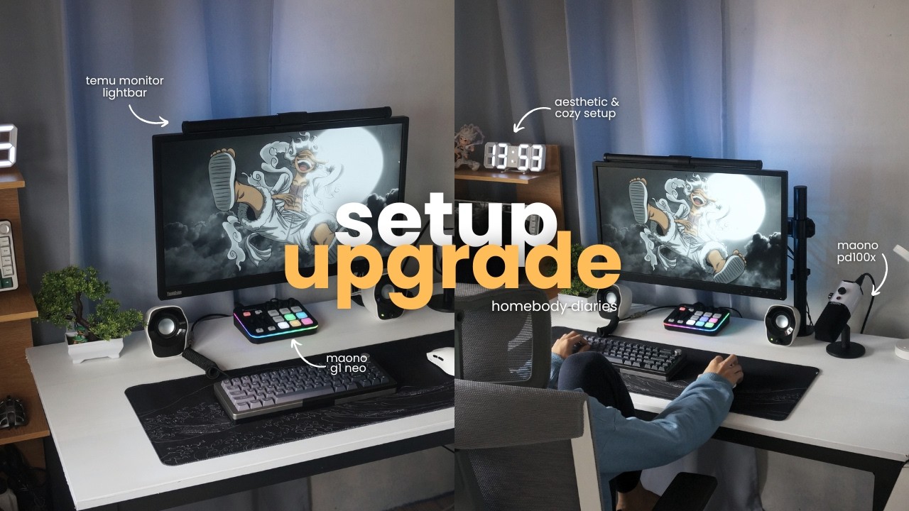 gaming setup makeover 🎮 | upgrade & reset, unboxing + chill gaming - Maono PD100X & G1 Neo