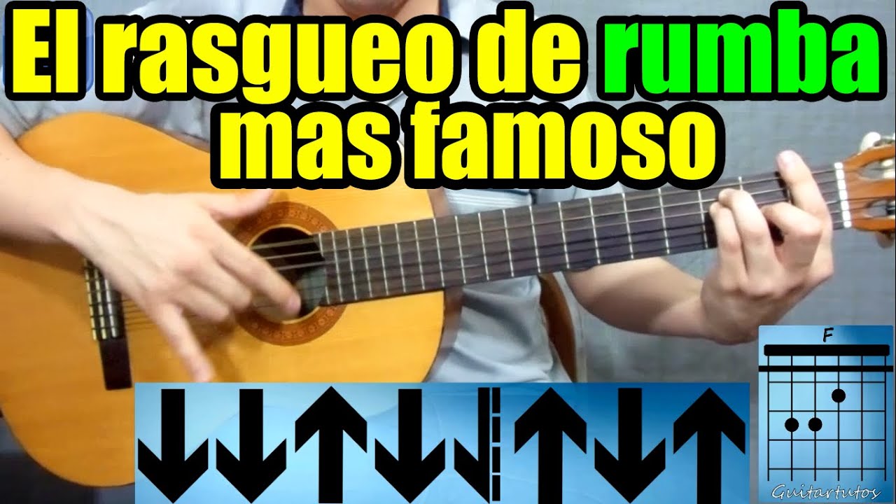 Como tocar un rasgueo parecido a RUMBA FLAMENCA en guitarra