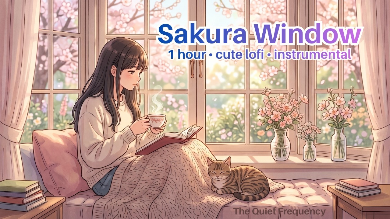 cute lofi mix [instrumental] 🌸 cozy music to relax & unwind &mdash; sakura window