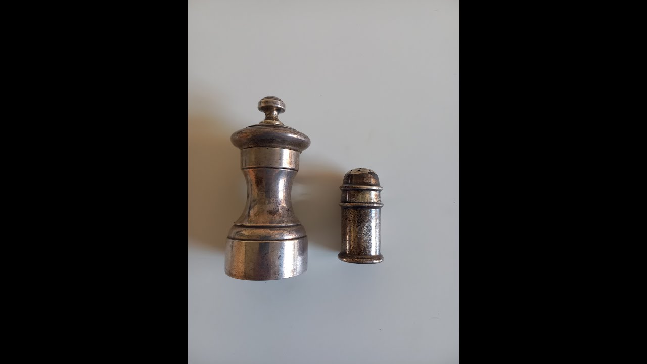 RESTAURO di macina pepe e saliera in ARGENTO