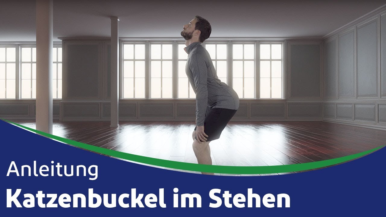 Katzenbuckel im Stehen - Anleitung