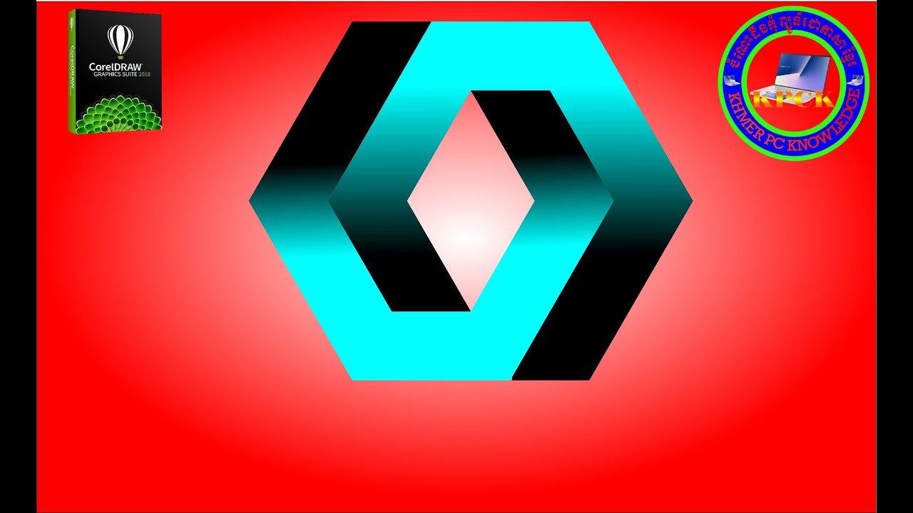 លំហាត់ទី៧៨ Logo Design by Khmer pc Knowledge #capcut #coreldraw #vector #video #youtubeshorts