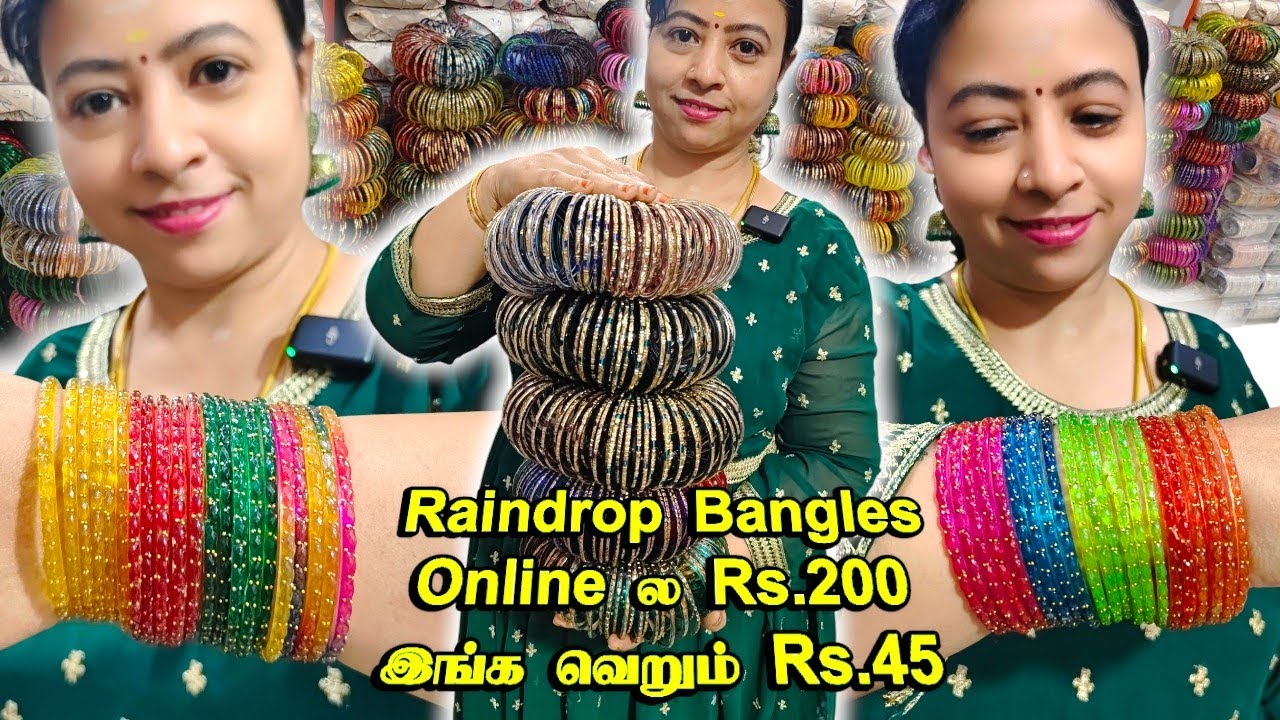 😍 Bangles Rs.5 முதல் 😲 Rain Drop Bangles Online ல Rs.200 இங்க வெறும் Rs.45 Only 😍 Modern Mammi