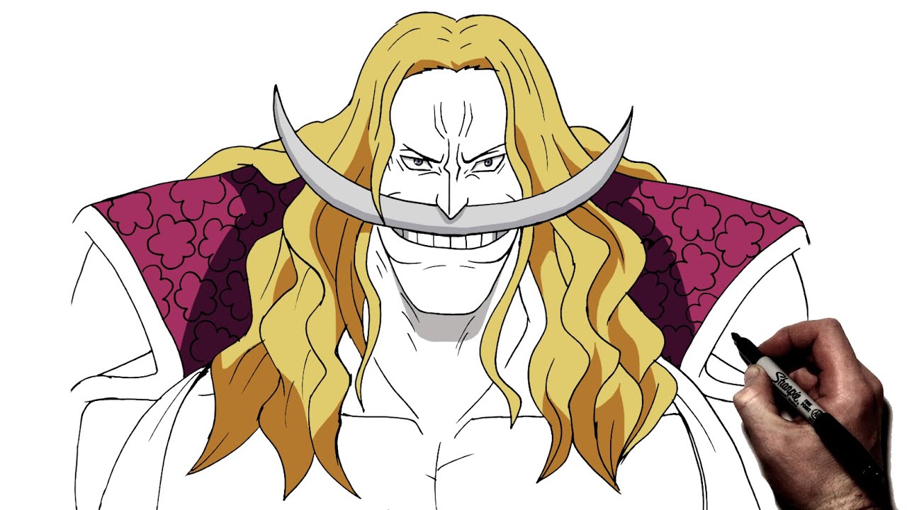How To Draw Whitebeard (Young) | Step By Step | One Piece