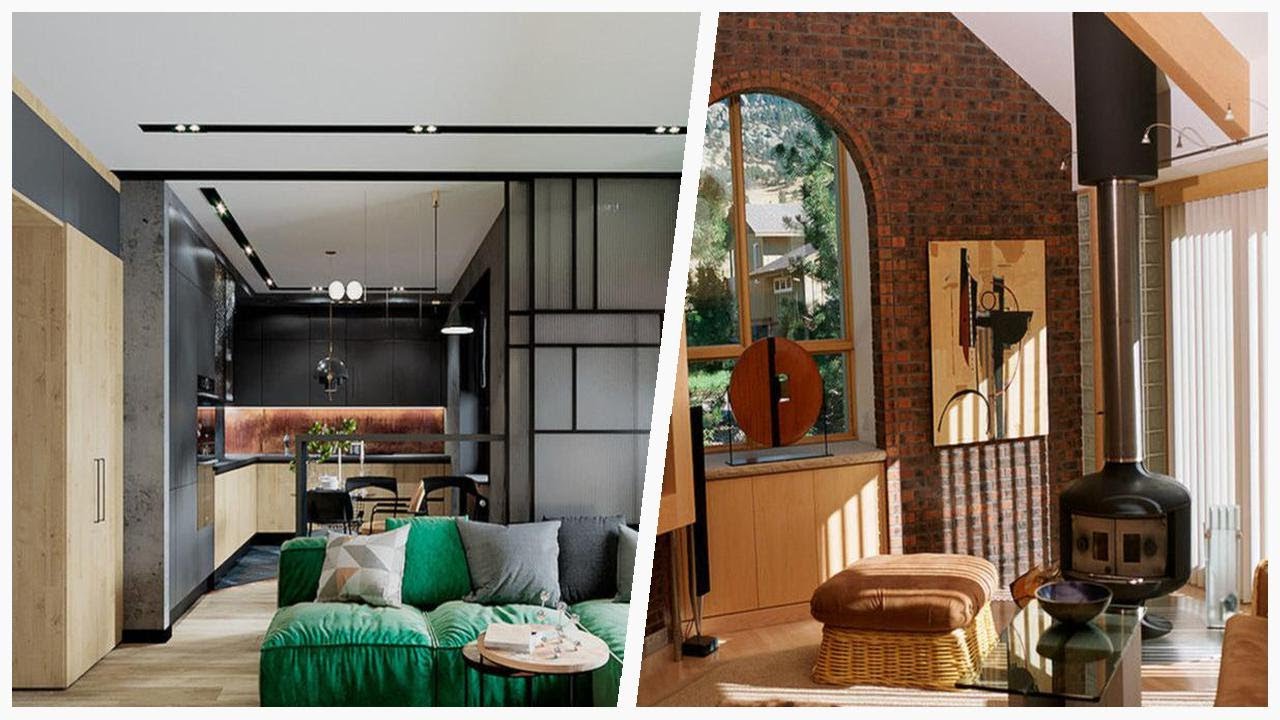 75 Living Space With Red Walls And A Metal Fireplace Design Ideas You'll Love 🔴