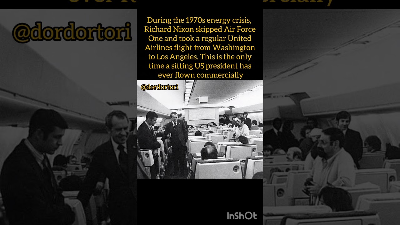 The Only Time a Sitting U.S. President Flew Economy #history #RichardNixon #EnergyCrisis #didyouknow