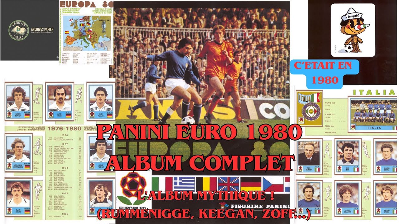 PANINI EURO 1980 : L'album mythique ! (Rummenigge, Keegan, Zoff...)