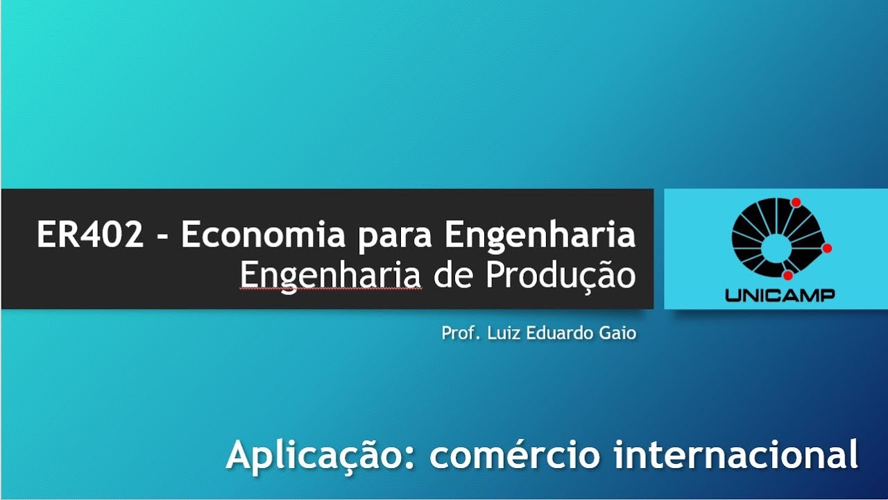 9. Aplicação: Comércio internacional
